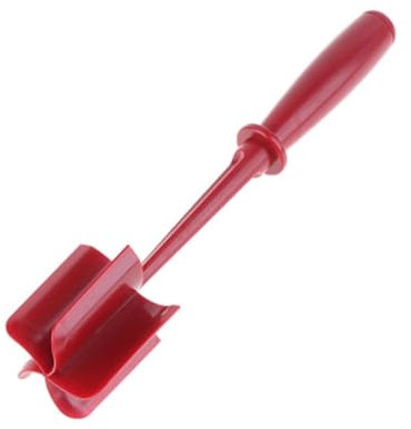Jarsense Potatoes Masher,Meat Chopper,Ground Beef Masher with 5-Blade Head,Heat-Resistant,Non-Stick Meat Masher for Hamburger Meat,Beef,Potatoes,Nylon Utensil Cookware Red
