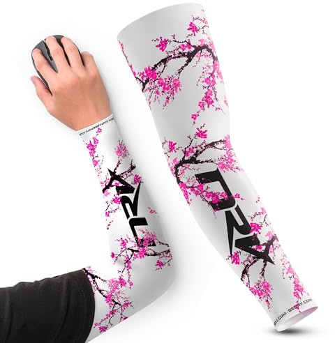 NRV Manchette de Compression Gaming Sakura – Performances d'eSport Améliorées avec Style Japonais – Conçu par des Professionnels – Durable, Respirant et Sans Friction (Rose, XL)