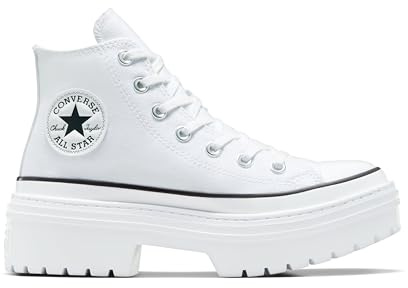 Converse Women Chuck Taylor All Star Lugged Heel Platform HI, White/Black/Egret, 9