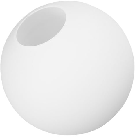 WHAMVOX Pantalla de Vidrio Esmerilado Blanco para Lámpara Colgante Forma Redonda Material Vidrio Resistente y Fácil de Desmontar, Adecuado para Dormitorio o Sala de Estar