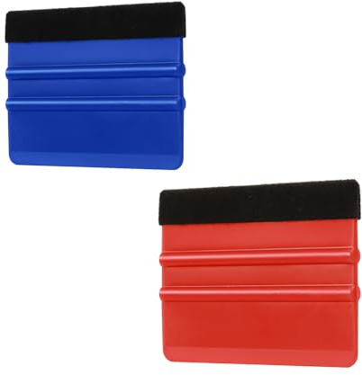 2 Stück rakel für folie,kunststoffspachtel für folienrakel,folierungs werkzeug,rakel set filzrakel werkzeug,auto fensterfolie scheibentönungsfolie rakelset,indow filzkante spachtel tasche squeegee