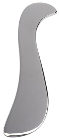 Edelstahl Gua Sha Schabebrett 1 Stück, Silber, S-förmig | Massage Schabplatte für Körperanwendung, Praktisches Zubehör, Kompakte Form für Unterwegs