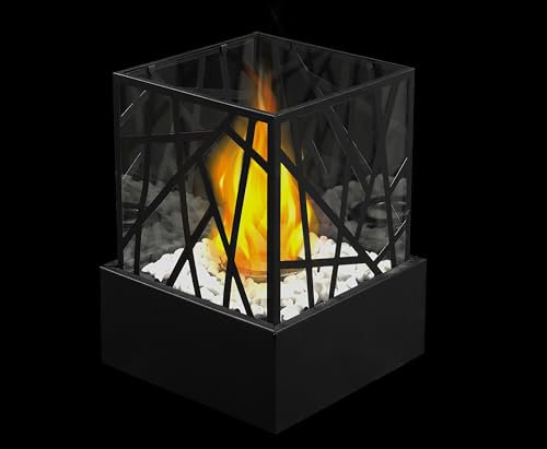 JHY DESIGN Brasero portátil de 29 cm de alto, chimenea de mesa de bioetanol sin gatillo para fiestas y eventos en interiores y exteriores en el patio
