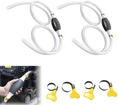 2 Sets 2M Fuel Siphon Pump Manual Fuel Pump, Easy To Transport Gasoline, Diesel, Water Very Suitable For Gasoline, Diesel, Fish Tanks