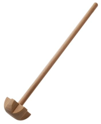 Handquirl aus Buchenholz, 30 cm, Natürlicher Küchenhelfer zum Umrühren, Holzquirl für Soßen und Teig (1)