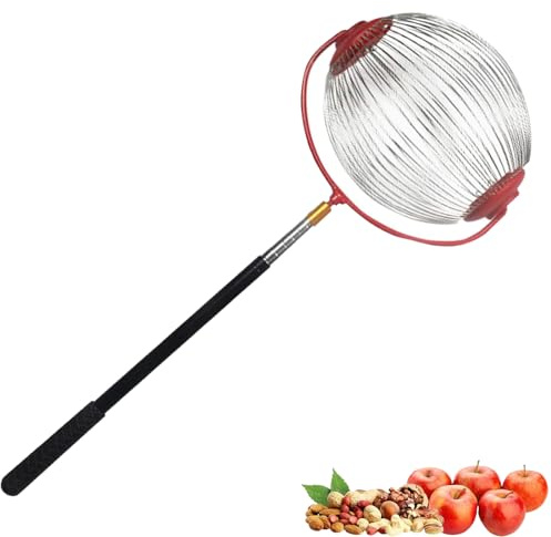 Générique Ramasse Noix avec Manche, Ramasse Noix, Cueille Fruit Telescopique, Ramasse Pomme Au Sol, Outils Jardinage pour Pécan, Châtaignes, Pommes De Pin (S)