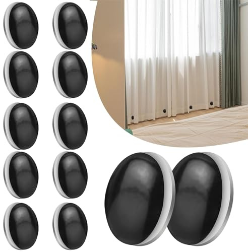12 PCS Pesos de Cortina Magnéticos Cortinas Negro Shower Curtain Weights