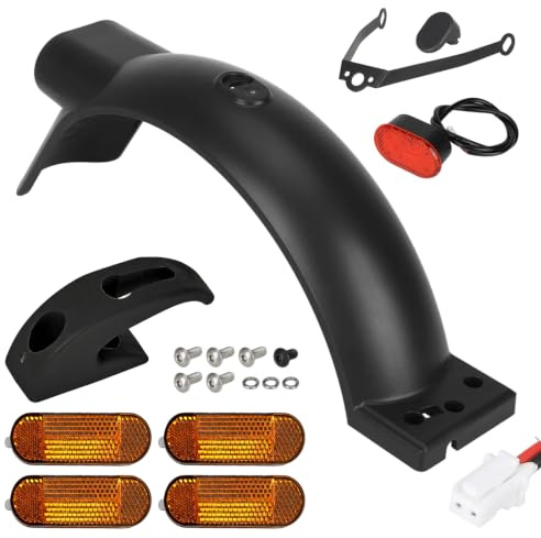 Guardabarros trasero con luz trasera para Xiaomi 5/5 Pro/5 Max Scooter Eléctrico, Xiaomi 5 Guardabarros Trasero con Luz Trasera Scooter Scooter Eléctrico Guardabarros Guardabarros Trasero Incluye