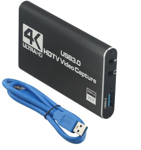 Scheda di acquisizione USB 4K Passthrough 1080P 60Hz Game Recorder per Switch per Xbox Broadcasting Content Creators Tool Kit (nero)