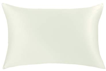 Jasmine Silk 100% 19 Momme Mulberry Charmeuse Silk Pillowcase for Hair and Skin 50 cm x 75 cm Envelope Closure - RRP £35 (Ivory)