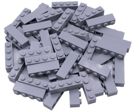 50x Lego® Stein 1x4 Hellgrau (3010) – Hochwertige Bausteine für kreative Bauprojekte – Kompatibel & ideal als Erweiterung für Lego® Sets