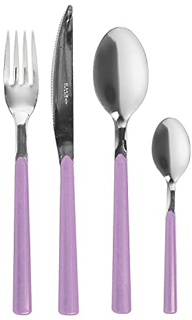 Set posate fast in acciaio inox, 24 pezzi Viola