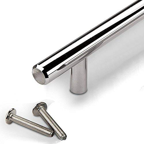 10 Stück SO-TECH® Relinggriff G11 Möbelgriff Möbelgriffe massiv verchromt BA 128 mm