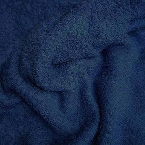 StoffBook Marine Frotteestoff Frottee Baumwollfrottee für Bekleidung | Zweiseitig, flauschig und hochwertig, Stoff für Bekleidung, Bettwäsche und Näharbeiten, Baumwolle