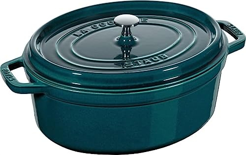 STAUB Asador/Cocotte de hierro fundido, Ovalado 33 cm, 6,7 L, La Mer