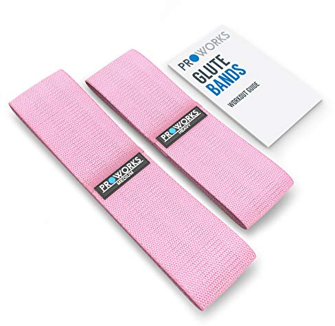 PROWORKS Bandes pour Fessiers, Bandes de Résistance pour Jambes et Fessiers, avec livret d'entraînement, Bandes élastiques Anti-dérapantes pour Homme et Femme - Lot 1/2 / 3
