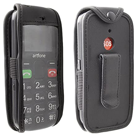caseroxx Ledertasche für Artfone CS181 | Hochwertige Tasche mit Gürtelclip zum sicheren Tragen am Gürtel, aus Echtleder