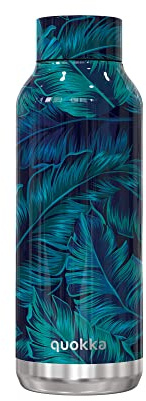 Quokka Solid - Deep Jungle 510 ML | Bottiglie d'Acqua in Acciaio Inox Senza BPA | Bottiglia Termica a Doppia Parete - Mantiene Il Freddo e Il Calore per Bambini e Adulti