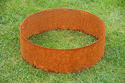 Rasenkanten Baumring Corten Pflanzring Kreis Ø 37 cm x 24 cm Edelrost - 1er Set