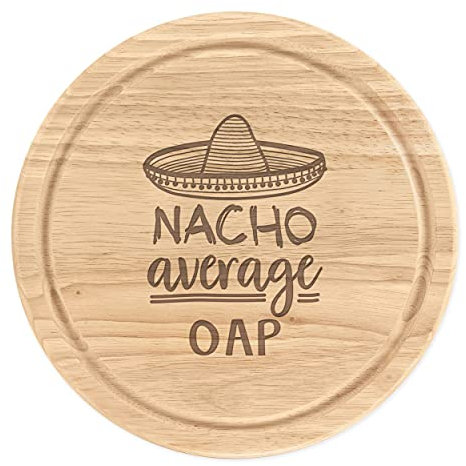 Nacho Media Oap Madera para Picar Tabla de Quesos Redondo 25cm