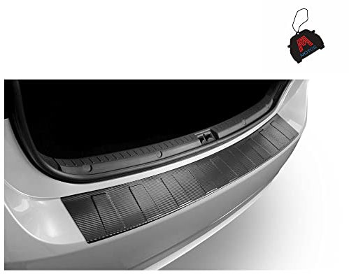 M MOTOS Carbon Edelstahl-Ladekantenschutz für Ford Kuga II 2013-2016 5 -türig. Erhöhter Fahrkomfort mit säurefesten Schwellerplatten - Kratzschutz