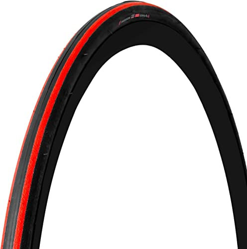 GORIX Rennrad-Slick-Reifen 700×23C oder 700×25C Fahrrad (Passion) (700×23c, Schwarz×Rot (1 Reifen))