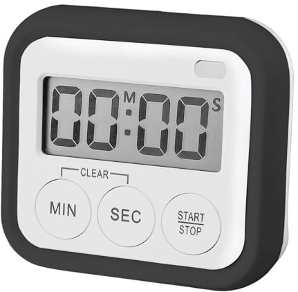 Temporizador digital de cocina, temporizador visual, alarma de volumen ajustable, pantalla LED, temporizador magnético de cocina, para cocina, hornear, horno