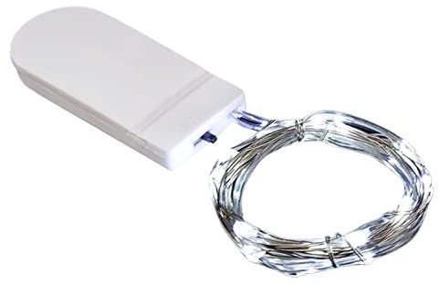 Stringa Luminosa A LED, 1M 10 LED Lucine A Batteria, Luci in Filo di Rame Impermeabili, per Feste, Matrimoni, Centrotavola, Bottiglie, Decorazioni Natalizie