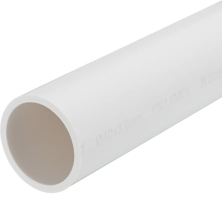 QUARKZMAN PVC Rohr Durchmesser 34mm Länge 350mm Rund Kunststoffrohr Weiß | Für Garten Aquarium Wasserleitung Kabelkanal lüftungsrohr