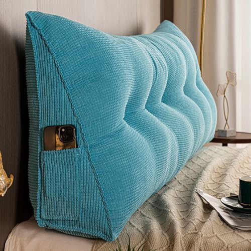 QMZDXH Hohen Rückenlehne Kissen, Lang Keilkissen, Großes Wandkissen, dreieckiges gepolsterte betten, große sofakissen, lesekissen für das Bett, Rückenkissen für Bett und Sofa geeignet H,200cm