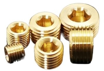 M8 M10 M12 M14 M16 M18 M20 M22 Metrisches Außengewinde Messing Rohrverschraubung Stecker Innensechskant Endkappe Stecker Adapter (Size : 1pcs M18x1.5)