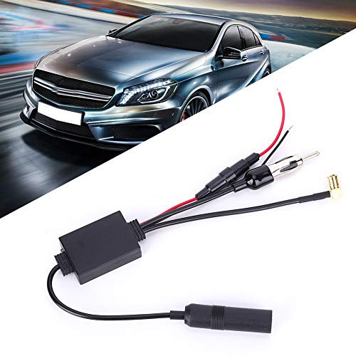 Auto-DAB-Antennensplitter, Digitaler Radiosignal-Empfangsverstärker-Adapter, Einfache Installation für Autoantenne, Schwarz