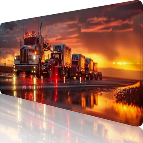 Grau Mauspad XXL 800 x 300, Erweiterte Groß Mousepad LKW, Wasserfest Schreibtischunterlage Groß Vernähte Kanten Design, Mouse Pad mit rutschfeste Gummibasis für Pc Büro Deko, Geschenke für Männer v-N