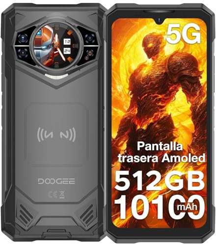 DOOGEE S200 X 5G Outdoor Handy Ohne Vertrag Android 14, 32GB + 512GB DDR5 Outdoor Smartphone, 10100mAh, 6.72 Zoll FHD+ 120Hz, 100MP + 1.32” AMOLED Rückseitiger Bildschirm, IP68/69K/NFC/WiFi 6/Face ID