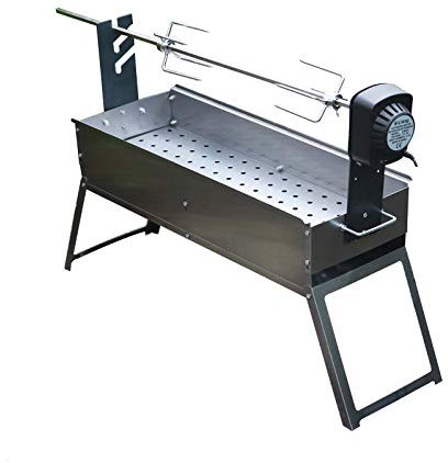 YXZQLOZ Kit de Parrilla de Barbacoa portátil, Parrilla de Barbacoa eléctrica semiautomática para el hogar, Parrilla de Barbacoa con Motor (60 * 23CM)