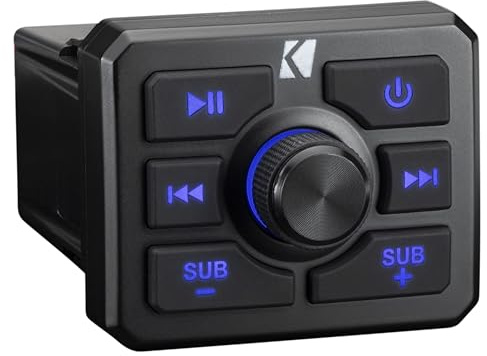Kicker Receptor Bluetooth Powersport 51KBTR con USB, entrada auxiliar, con salidas izquierda, derecha y subRCA