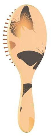 Wood Hair Brushes Black and Gold Butterflies Rose Gold Wooden Paddle Brush For Hair Wooden Hair Brushes For Women Natural Wood Brush