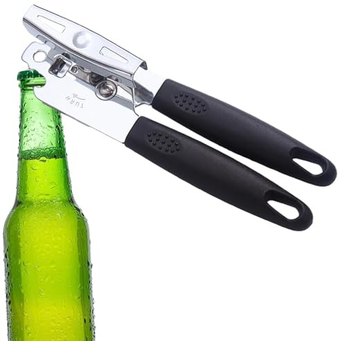 Apriscatole a mano, apribottiglie da cucina, apriporta coperchio in acciaio, maniglie ergonomiche, strumento da cucina solido per chef di casa, ristoranti, campeggio