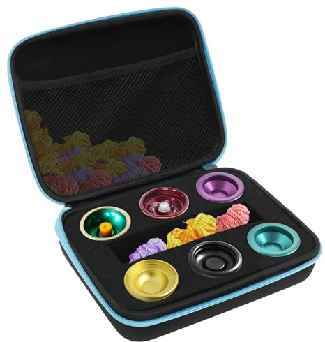 Yoyo Aufbewahrungskoffer, Professionelle Yoyo Tasche für 6, Tragbare Jojo Tragetasche Schützen Jo Jo Zubehör, Yoyo Ball Aufbewahrungsfächer und Innere Netztasche, Outdoor Yoyo Spielzeug Ausrüstung