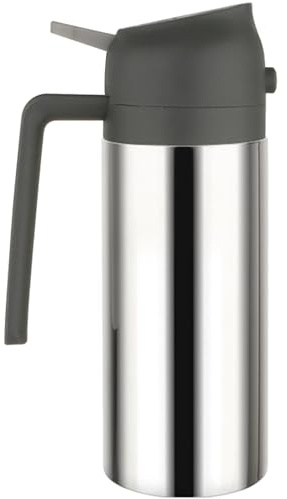 Stainless Steel Oil Sprayer - Olive Oil Spray Bottle, Cooking Oil Mister Adjustable Pump Dispenser with Non-Drip Design, Portable Stainless Steel Oil Atomiser for Grilling Salad Air Frying Use