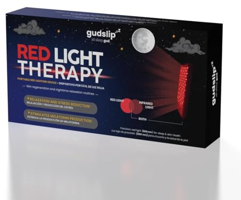 Gudslip® Red Light Therapy Panel - Portable Smartphone Size with USB Cable and Case for Muscle Recovery and Skin Care