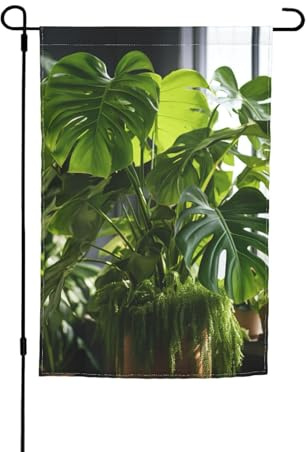 Monstera Deliciosa Bananier Imprimé Palmier Plusieurs Drapeaux de Jardin Drapeau Extérieur Décor Pour Patio Porche Ou Pelouse Drapeau