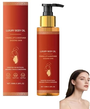 Huile corporelle raffermissante luxueuse – Huile corporelle liftante au collagène pour les rides et ridules, lotion légère pour hydrater et raffermir la peau après la douche. (1pcs)