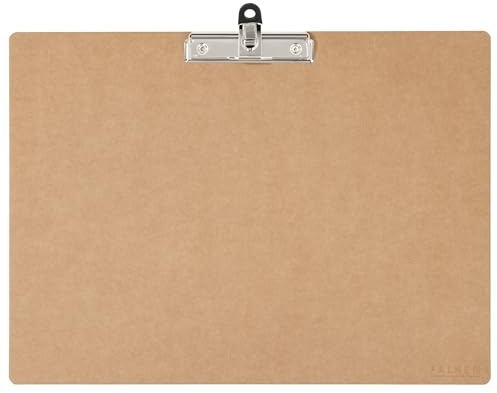 FALKEN Vegan-Klemmbrett Pure Nature DIN A3 quer ohne Plastik Braun | Made in Germany aus veredelter Buchbinderpappe puristisch ideal für Inventur und Lagerwirtschaft