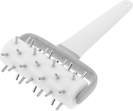 Angoily Rullo Docker per Pizza con Manico in Plastica Strumento per Stendere Impasto e Forare Crosta Docker per Impasto di Pizza e Pasta da Forno Utensile Multifunzionale per Cucina