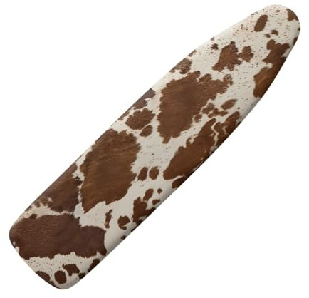 Ironing Board Covers 110 x 35cm Brown Graffiti Iron Board Covers and Pad Thick Resist Scorching and Staining Thick Easy Fit Iron Cover Adjustable Elastic Rope Ironing Boards Cover 110x35cm