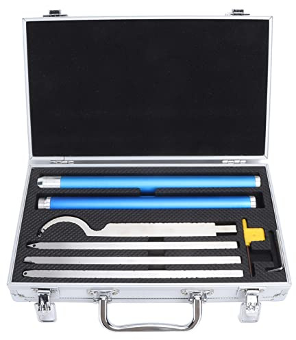ANKROYU Set professionale di utensili per tornitura del legno da 8 pezzi con inserti in carburo di tungsteno e manico in alluminio per tornio per legno Progetti di lavorazione del