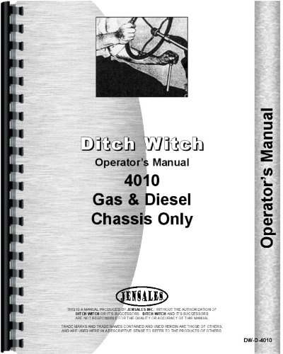 Ditch Witch 4010 Trencher Operators Manual