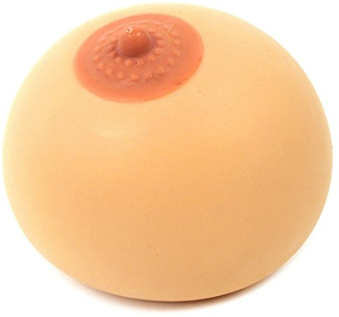 XXL SQUEEZE BOOB Brust-Knetball Anti Stress Knetball mit Brustwarze Boobs CBK-MS Partygag