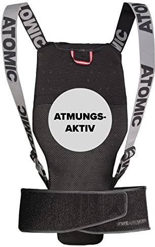 ATOMIC Live Shield Vest I Protektorenweste mit 3-lagigem Multi Density Schaum für maximalen Schutz I Hochwertiger Rückenprotektor aus atmungsaktivem Mesh I Ski-Schutzweste mit Taillengurt